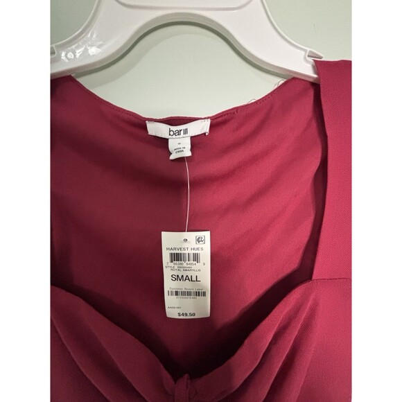 NWT Bar III Red Bodysuit Cutout Sweetheart Neck Sexy Sz Small - Picture 5 of 9